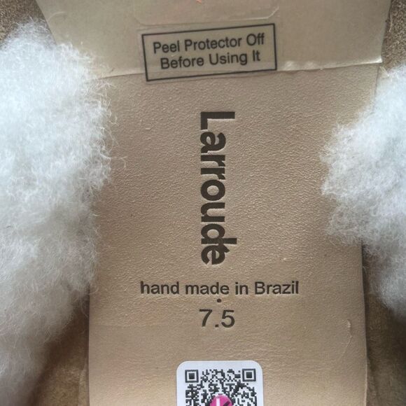 🧧SOLD🧧Larroudé Cindy Hi Faux Fur Boot Knee High Brown Size 7.5 Suede Leather - Picture 7 of 14